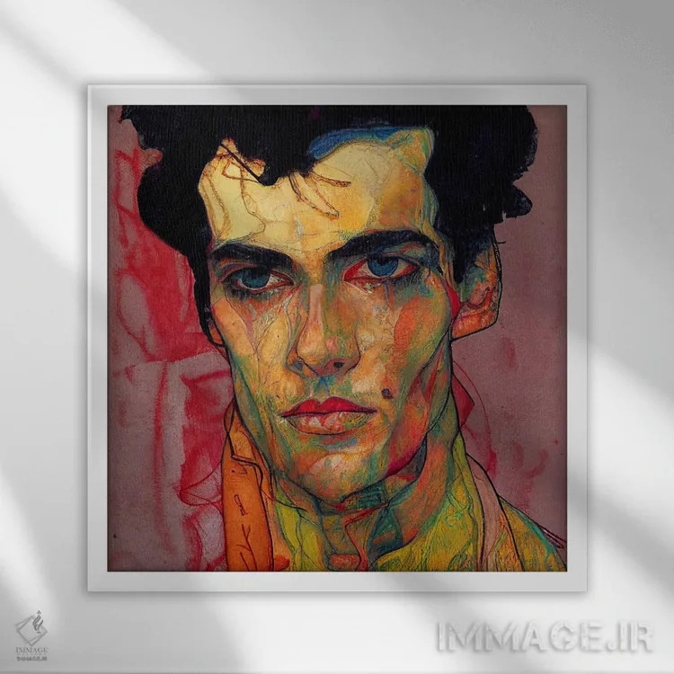 تابلو طوفان شاعر (۲۰۲۳) اثر برین ویو کالت - نمای قابدار سفید