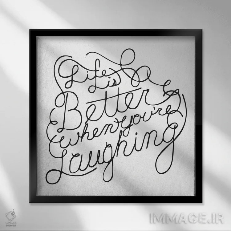 تابلو زندگی بهتر است I اثر فایو بای فایو کالکتیو - نمای قابدار مشکی