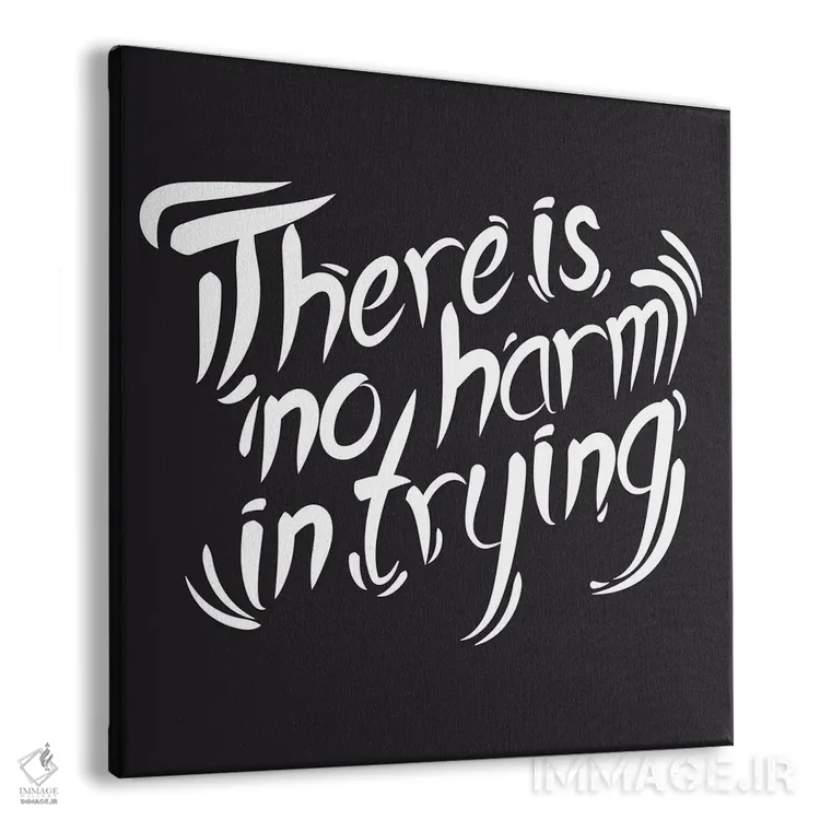 تابلو تلاشت هیچ ضرری ندارد I اثر فایو بای فایو کالکتیو - نمای پرسپکتیو محصول