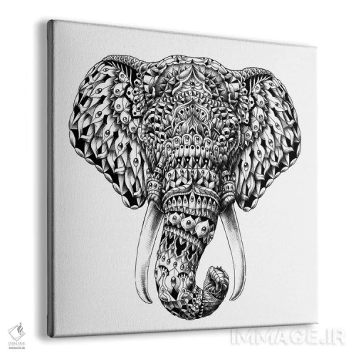 تابلو سر فیل تزیینی اثر بیوورکز - نمای پرسپکتیو محصول