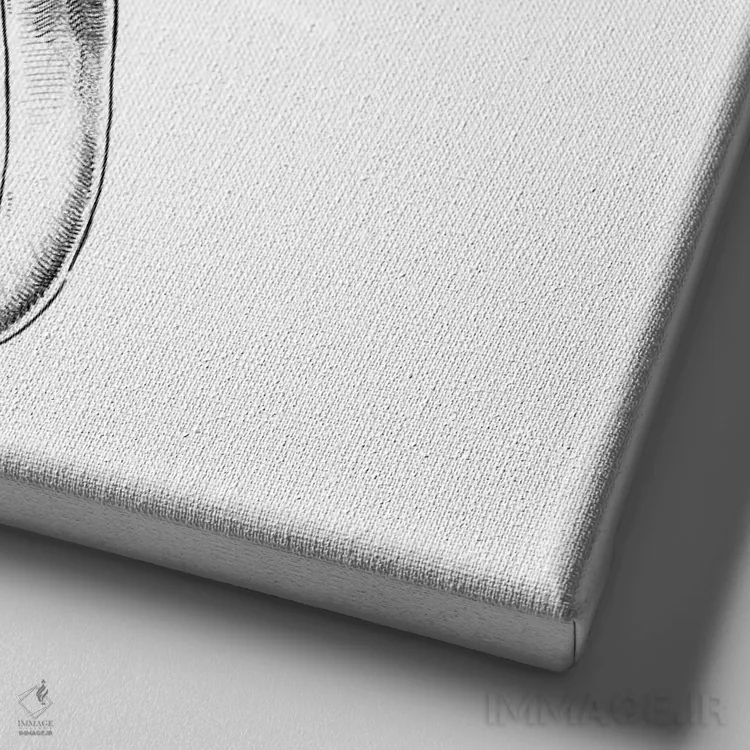 تابلو سر فیل تزیینی اثر بیوورکز - نمای نزدیک بافت بوم