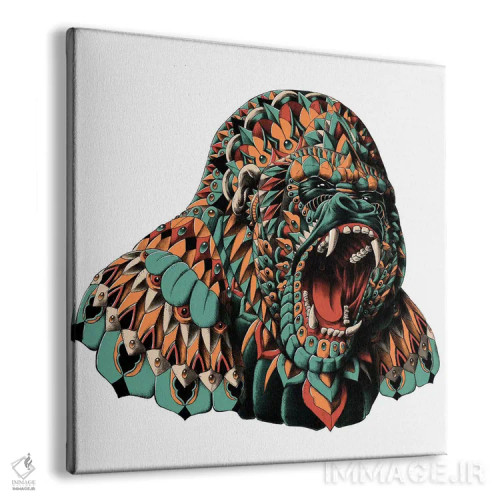 تابلو گوریل رنگی شماره ۲ اثر بیوورکز - نمای پرسپکتیو محصول