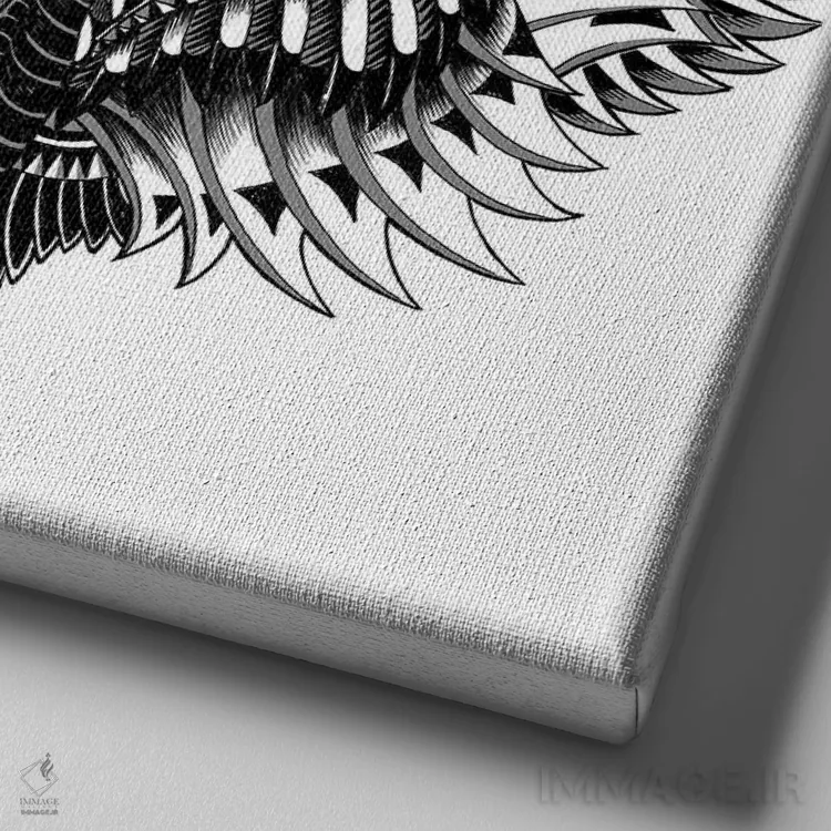 تابلو چشم ببر اثر بیوورکز - نمای نزدیک بافت بوم