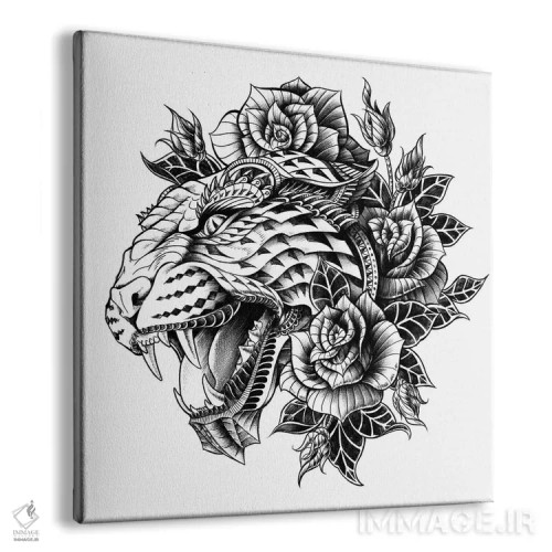 تابلو پلنگ تزیینی اثر بیوورکز - نمای پرسپکتیو محصول