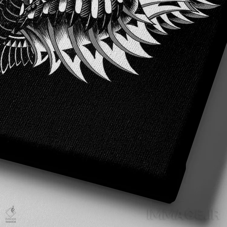 تابلو چشم ببر اثر بیوورکز - نمای نزدیک بافت بوم