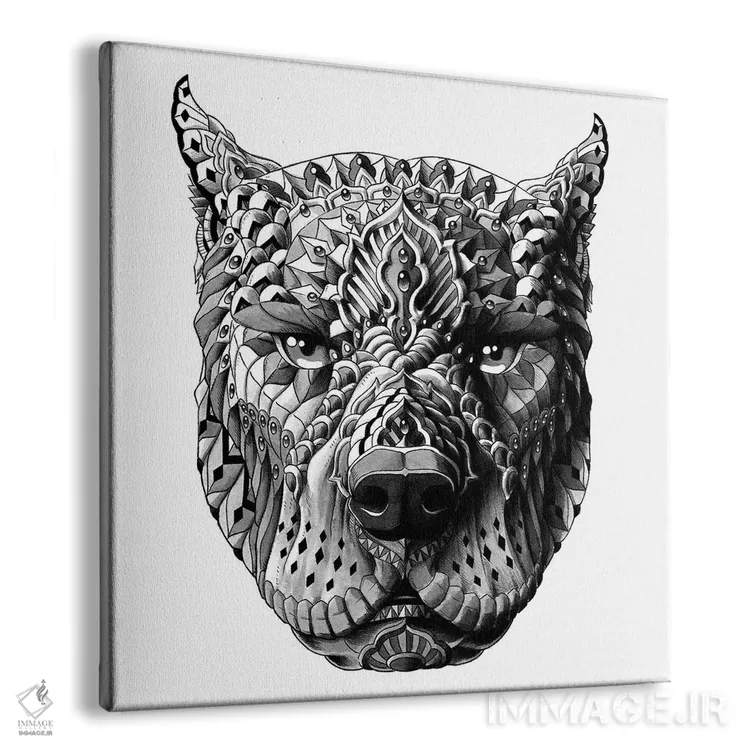 تابلو پیتبول (سگ) اثر بیوورکز - نمای پرسپکتیو محصول