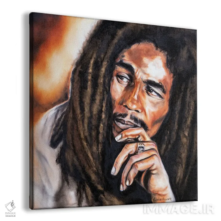 تابلو باب مارلی (خواننده رگی) اثر بابی واندنهورن - نمای پرسپکتیو محصول