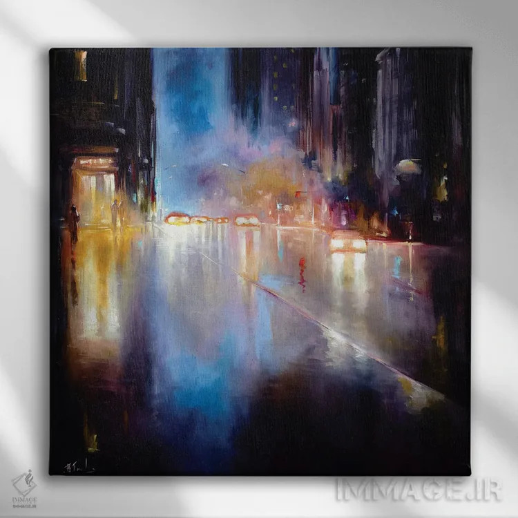 تابلو عصر رمانتیک اثر بُژنا فوخس - نمای روبهرو روی دیوار