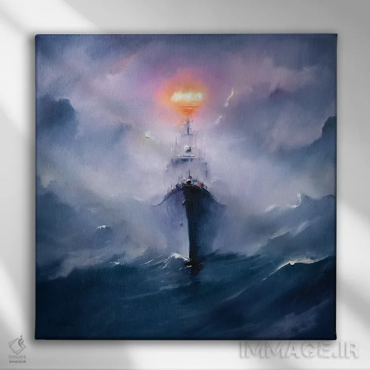 تابلو با ثبات در مسیر خود اثر بُژنا فوخس - نمای روبهرو روی دیوار