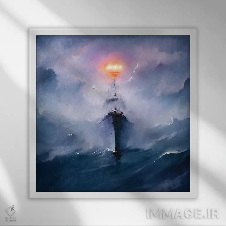 تابلو با ثبات در مسیر خود اثر بُژنا فوخس - نمای قابدار سفید