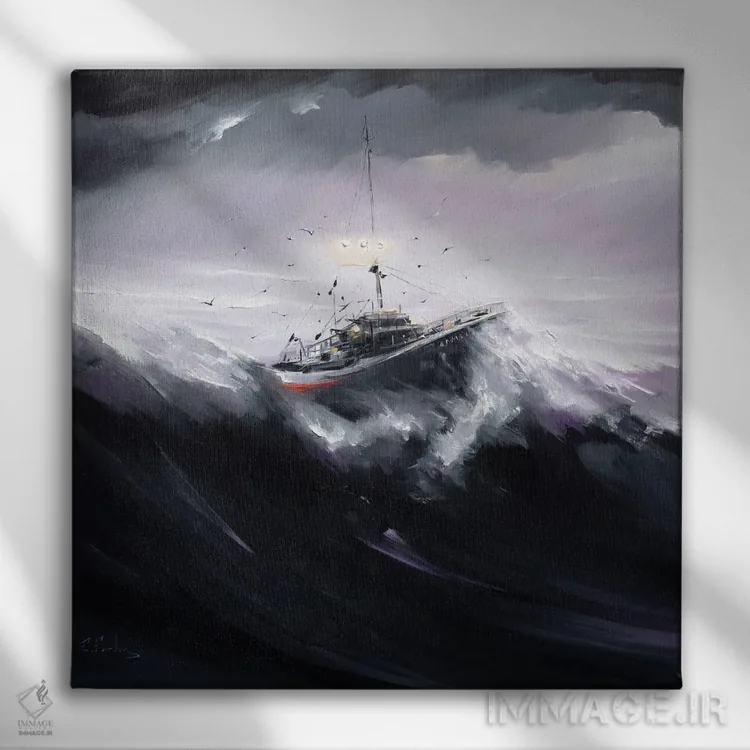 تابلو دریادار اثر بُژنا فوخس - نمای روبهرو روی دیوار