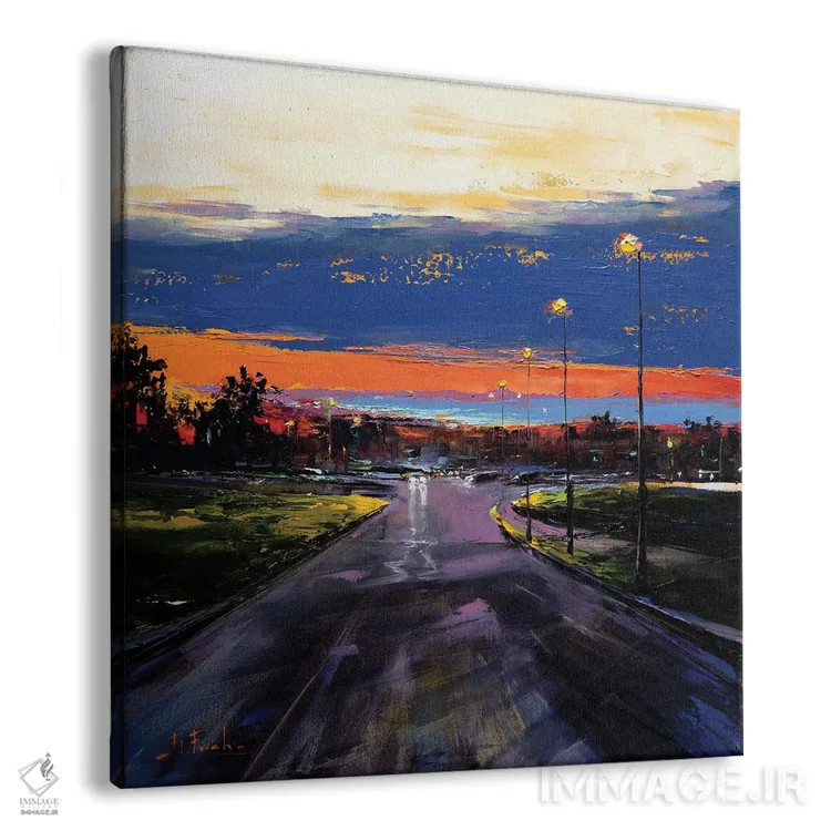 تابلو غروب گرم اثر بُژنا فوخس - نمای پرسپکتیو محصول