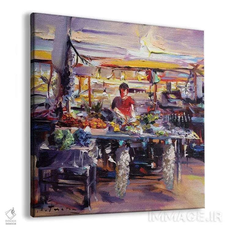 تابلو بازار زا دار (کرواسی) اثر بُژنا فوخس - نمای پرسپکتیو محصول