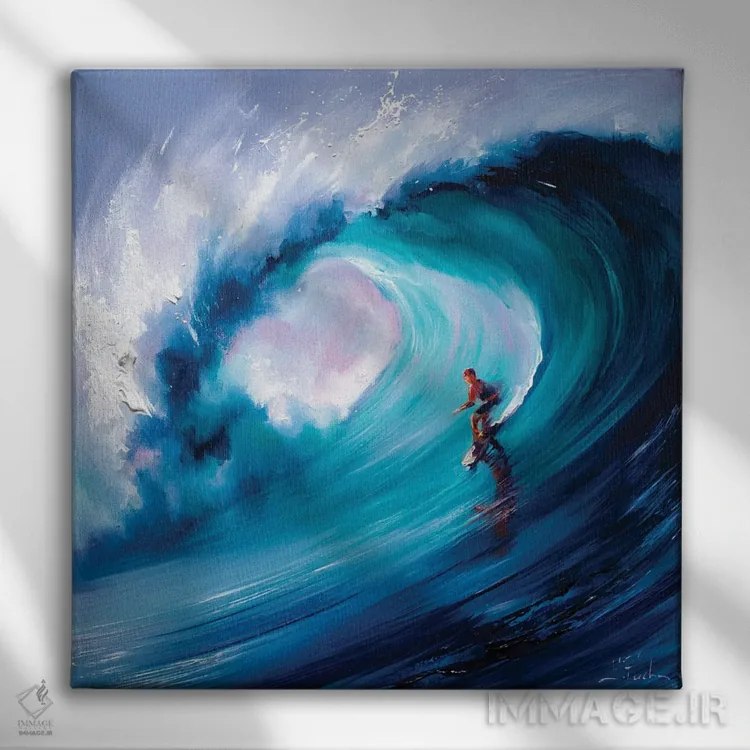 تابلو سریعترین موجسوار اثر بُژنا فوخس - نمای روبهرو روی دیوار