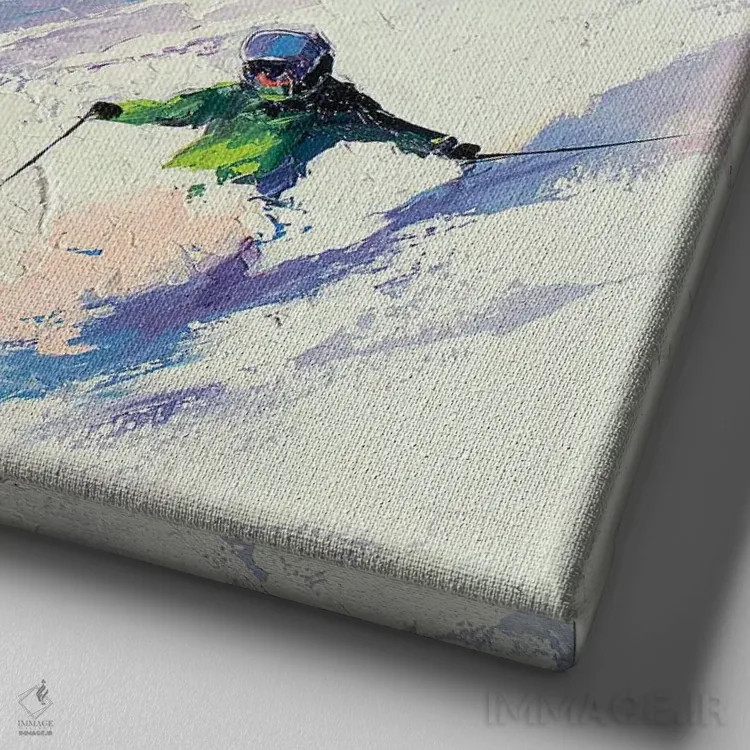 تابلو اسکیباز سریع اثر بُژنا فوخس - نمای نزدیک بافت بوم