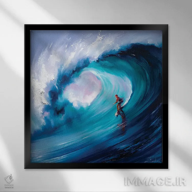 تابلو سریعترین موجسوار اثر بُژنا فوخس - نمای قابدار مشکی