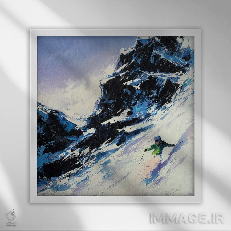 تابلو اسکیباز سریع اثر بُژنا فوخس - نمای قابدار سفید