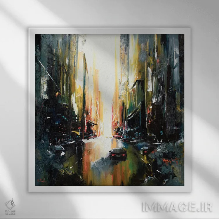 تابلو انرژی شهر اثر بُژنا فوخس - نمای قابدار سفید