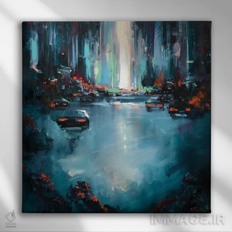 تابلو تضاد شهری اثر بُژنا فوخس - نمای روبهرو روی دیوار