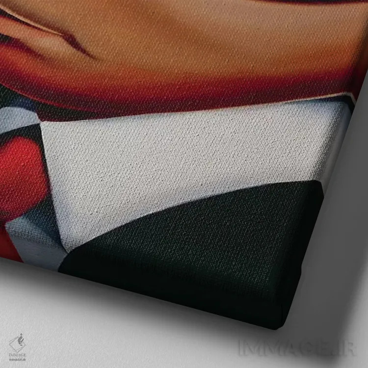 تابلو آدم و حوا، مطالعه سبک گنگستری اثر کترین ایبل - نمای نزدیک بافت بوم