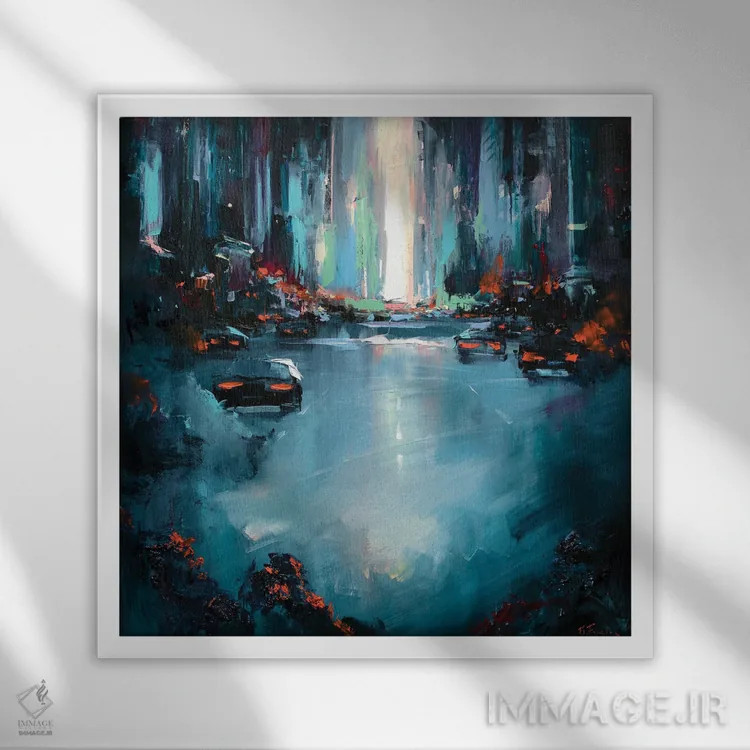 تابلو تضاد شهری اثر بُژنا فوخس - نمای قابدار سفید