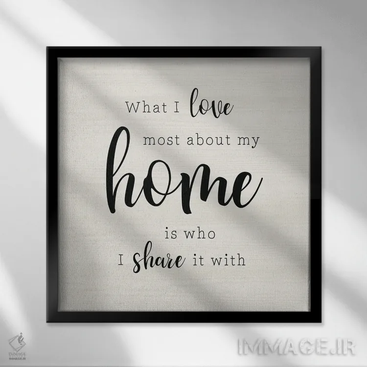 تابلو آنچه بیش از همه دوست دارم اثر طراحی CAD (استودیو طراحی دیجیتال) - نمای قابدار مشکی