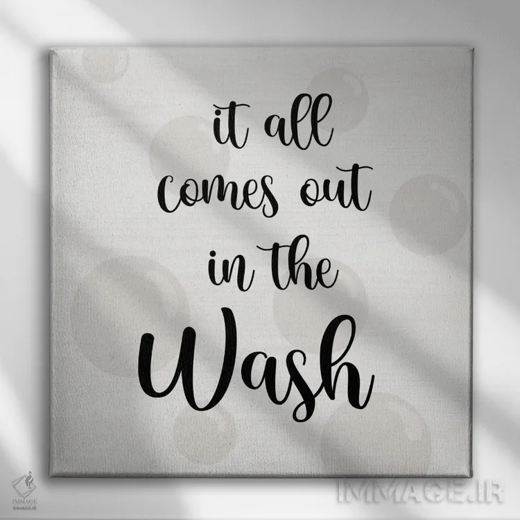 تابلو با شستن از بین میرود اثر طراحی CAD (استودیو طراحی دیجیتال) - نمای روبهرو روی دیوار