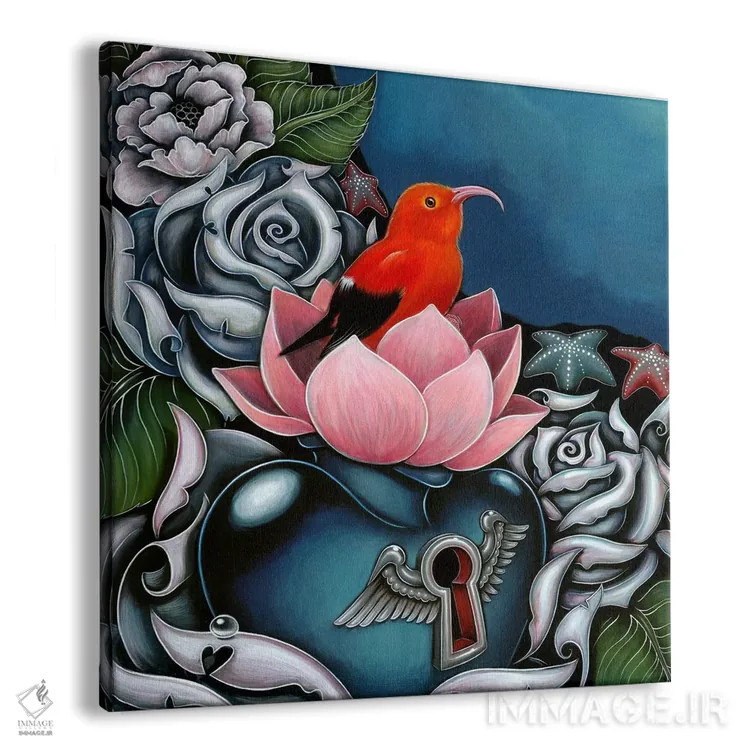 تابلو Monk,جزئیات شهدخوار هاوایی، راهب اثر کایا کوپمن - نمای پرسپکتیو محصول