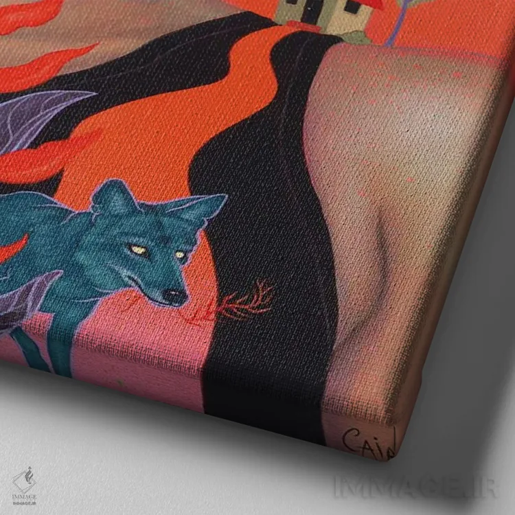 تابلو آمالگام (ترکیب) اثر کایا کوپمن - نمای نزدیک بافت بوم