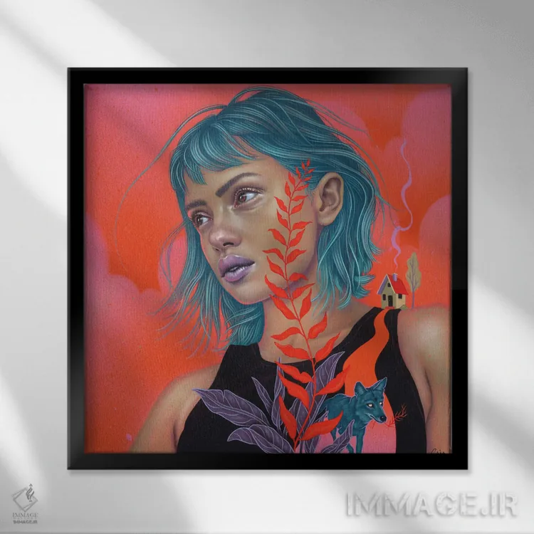 تابلو آمالگام (ترکیب) اثر کایا کوپمن - نمای قابدار مشکی