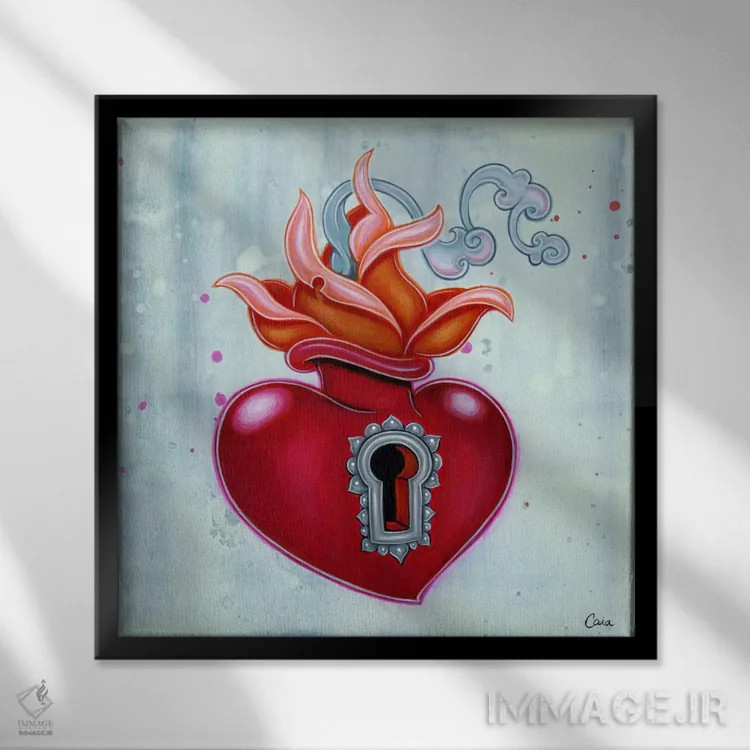 تابلو سوراخ کلید مقدس اثر کایا کوپمن - نمای قابدار مشکی