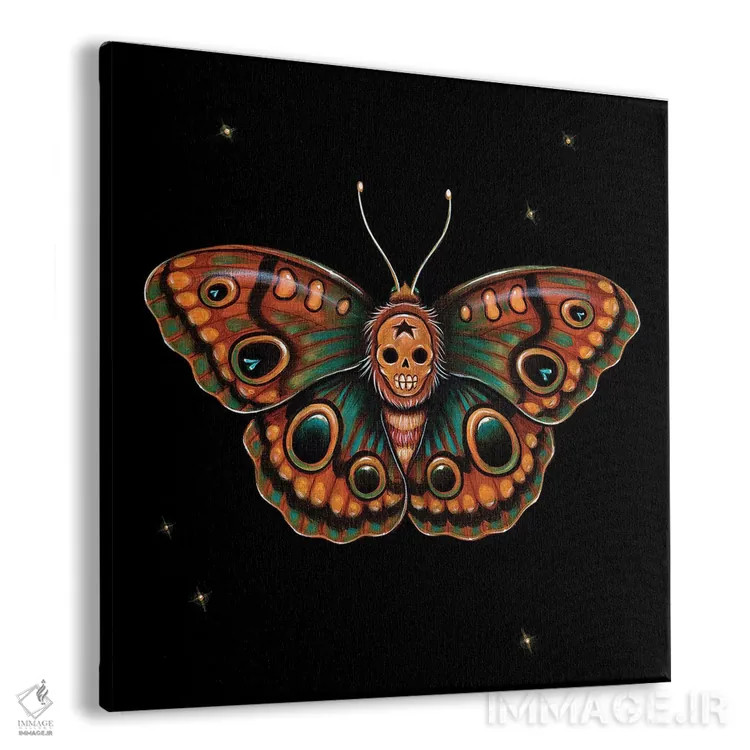 تابلو کالاورا لپیدوپترا (پروانهٔ جمجمهشکل) اثر کایا کوپمن - نمای پرسپکتیو محصول