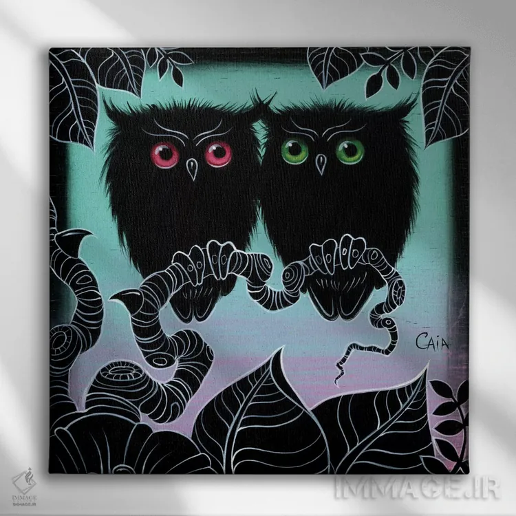 تابلو مینی دو هوت (نسخهٔ کوچک آثار "دو هوت") اثر کایا کوپمن - نمای روبهرو روی دیوار