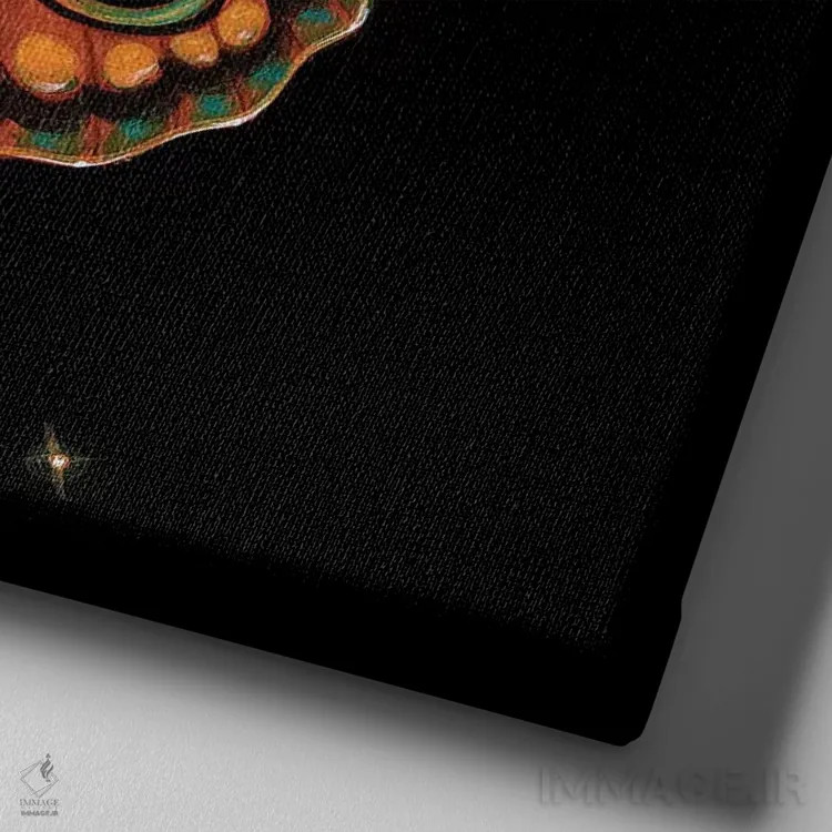 تابلو کالاورا لپیدوپترا (پروانهٔ جمجمهشکل) اثر کایا کوپمن - نمای نزدیک بافت بوم