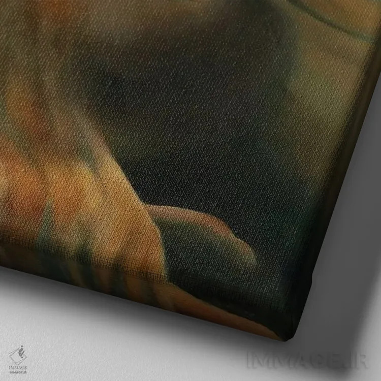 تابلو اونا این آلیام (لاتین: یکی در دیگری) اثر کُرنه آکرز - نمای نزدیک بافت بوم