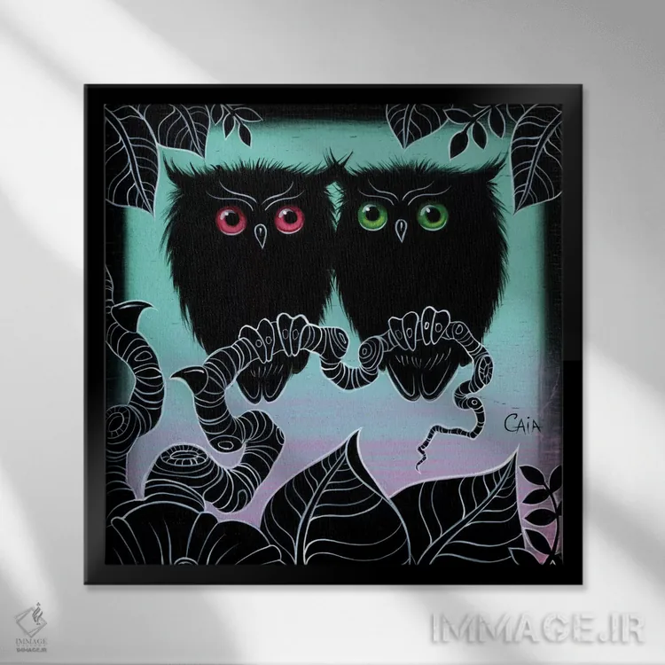 تابلو مینی دو هوت (نسخهٔ کوچک آثار "دو هوت") اثر کایا کوپمن - نمای قابدار مشکی