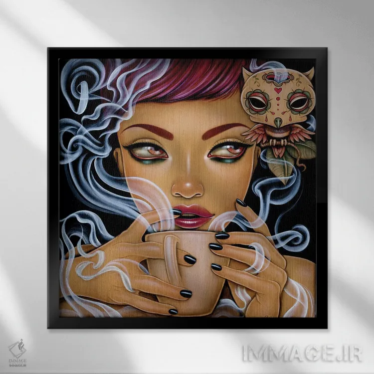 تابلو آغشته به کیمیاگری اثر کایا کوپمن - نمای قابدار مشکی