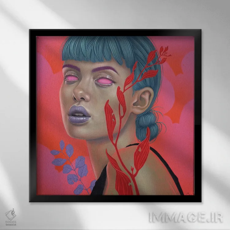 تابلو گیاهدوست اثر کایا کوپمن - نمای قابدار مشکی