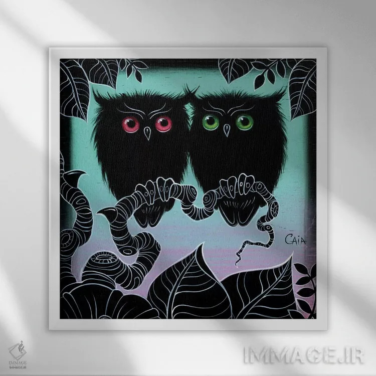 تابلو مینی دو هوت (نسخهٔ کوچک آثار "دو هوت") اثر کایا کوپمن - نمای قابدار سفید