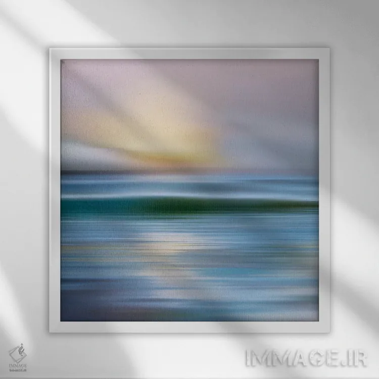 تابلو Zuma Beach,صبح زود، ساحل زوما اثر مایک کالاسیبتا - نمای قابدار سفید