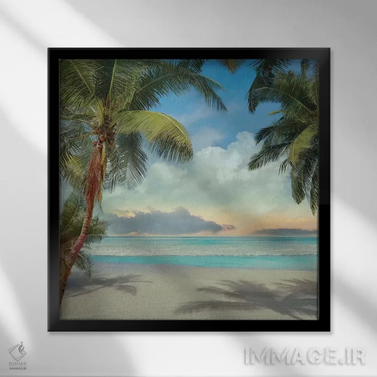 تابلو بهشت پیدا شده I اثر مایک کالاسیبتا - نمای قابدار مشکی