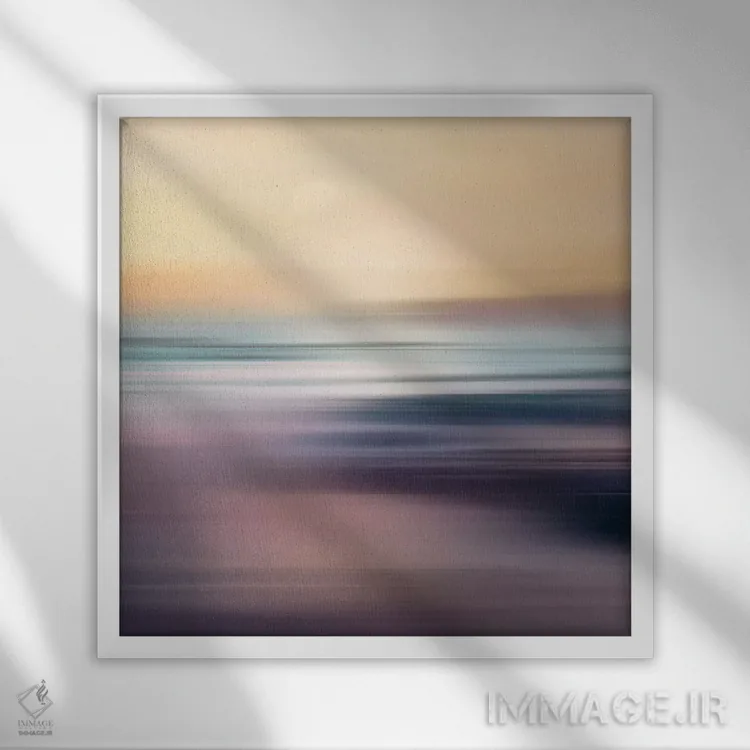 تابلو ساحل زوما اثر مایک کالاسیبتا - نمای قابدار سفید