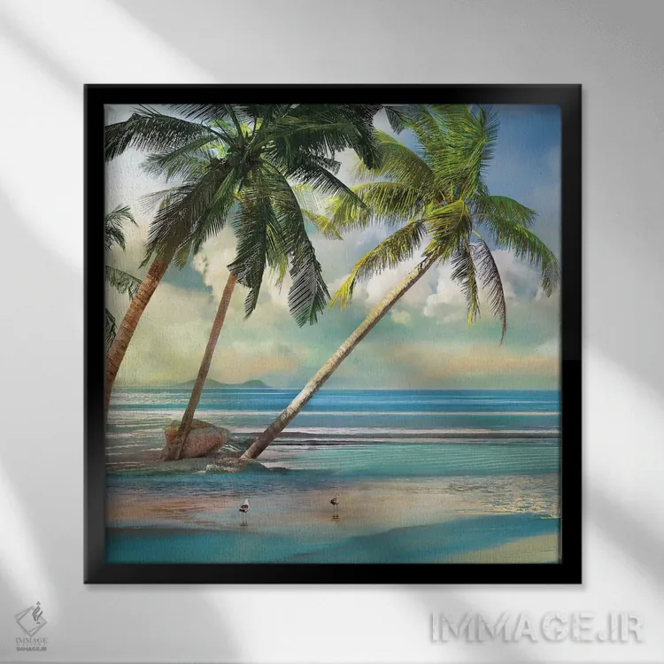 تابلو بهشت پیدا شده III اثر مایک کالاسیبتا - نمای قابدار مشکی