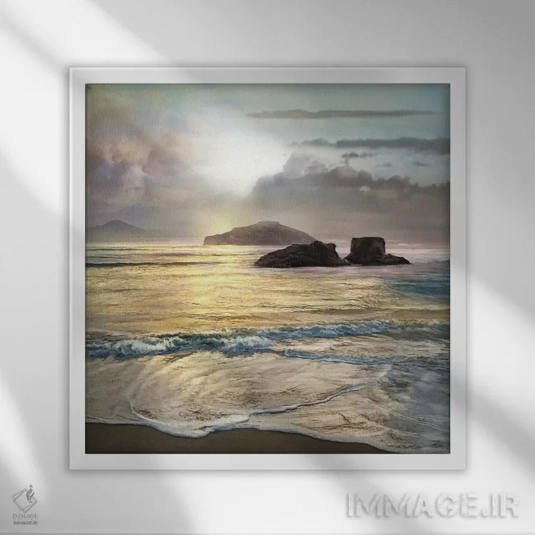 تابلو عبور اثر مایک کالاسیبتا - نمای قابدار سفید