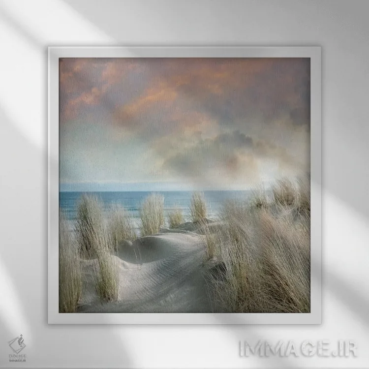 تابلو بادزده I اثر مایک کالاسیبتا - نمای قابدار سفید