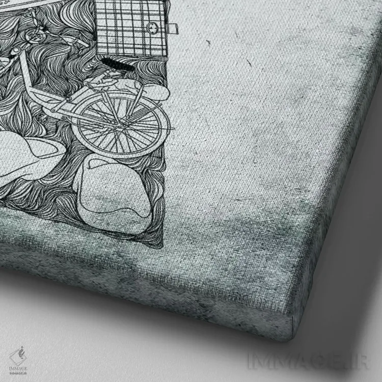 تابلو آمستردام اثر فایو بای فایو کالکتیو - نمای نزدیک بافت بوم