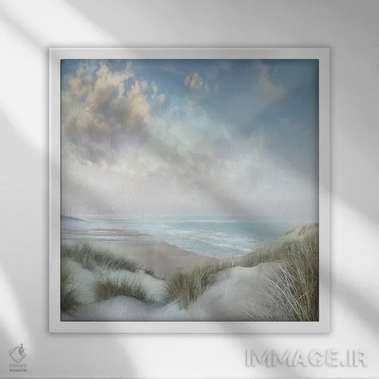 تابلو بادزده III اثر مایک کالاسیبتا - نمای قابدار سفید