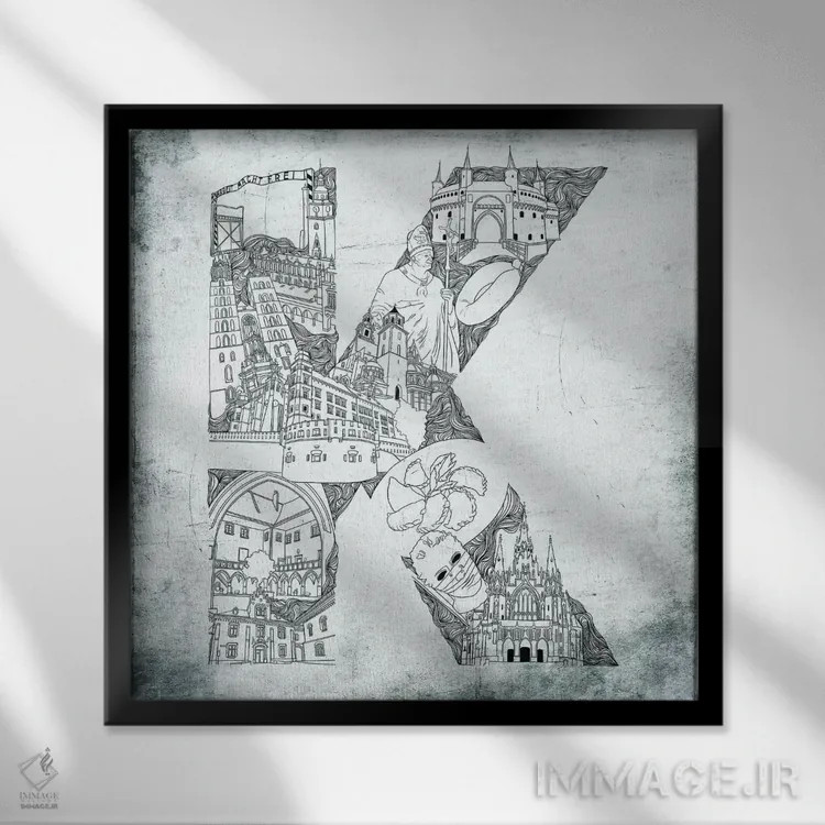 تابلو کراکو (لهستان) اثر فایو بای فایو کالکتیو - نمای قابدار مشکی