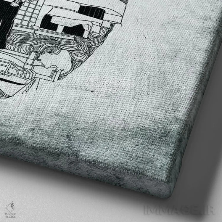 تابلو اتاوا اثر فایو بای فایو کالکتیو - نمای نزدیک بافت بوم