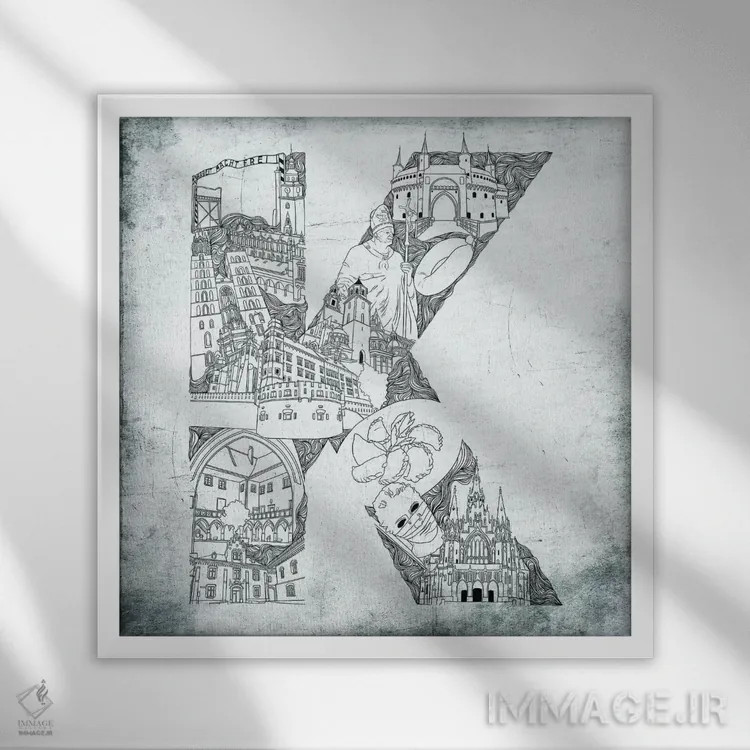 تابلو کراکو (لهستان) اثر فایو بای فایو کالکتیو - نمای قابدار سفید